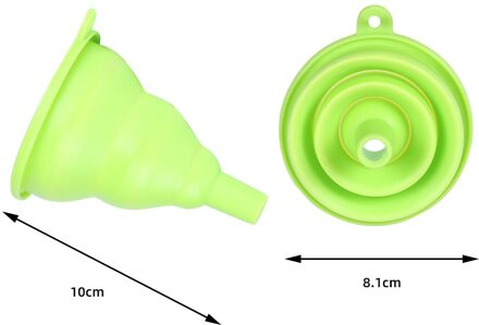 1 Pc Keuken Tool Diy Food-Grade Opvouwbare Siliconen Trechter Huishoudelijke Vloeibare Doseren Mini Trechter Willekeurige Kleur groen