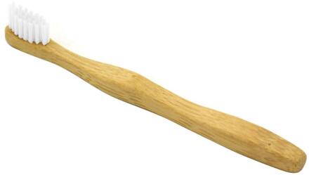 1 pc Kind Natuurlijke Eco Vriendelijke Zachte Haren Bamboe Handvat Tandenborstel Houten Tandenborstel Tandheelkundige Tandenborstel Kraft Verpakking BTZ1 wit