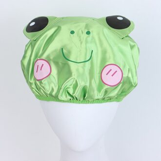 1 Pc Kinderen Cartoon Waterdichte Douche Caps Zwemmen Caps Kapsalon Badkamer Caps groen