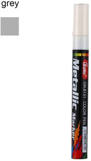 1 Pc Kleur Pen Set Waterdichte Rubberen Permanente Verf Marker Pen Autoband Loopvlak Milieu Band Schilderen Marker grijs