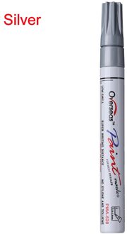 1 Pc Kleur Pen Set Waterdichte Rubberen Permanente Verf Marker Pen Autoband Loopvlak Milieu Band Schilderen Marker zilver