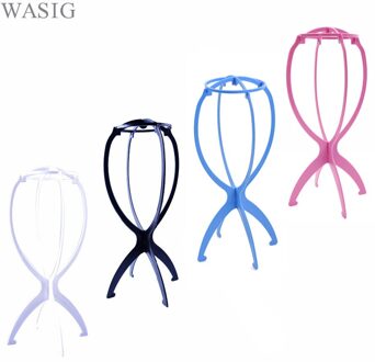 1 Pc Kleurrijke Ajustable Pruik Stands Plastic Hoed Display Pruik Hoofd Houders 18X36 Cm Mannequin Hoofd/Stand portable Folding Pruik Stand wit