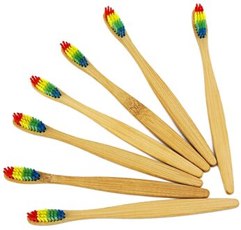 1 Pc Kleurrijke Biologisch Afbreekbare Haren Baby Bamboe Tandenborstel 1139 Oem