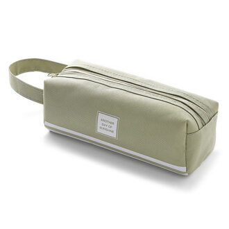 1 Pc Kleurrijke Grote Capaciteit Etui Tassen Creatieve Oxford Stof Pen Box Pouch Case School Office Stationair groen