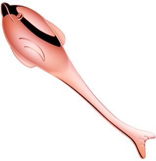 1 PC Kleurrijke Marine Dier Lepel Handvat Ijs Drinken Gereedschap Keuken Gadget Roestvrijstalen Theelepel Servies HX0617 Bruin