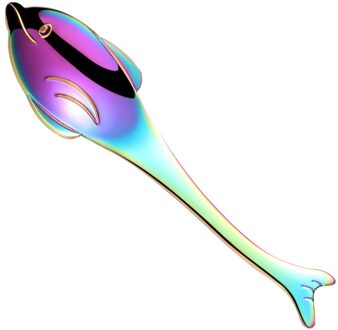 1 PC Kleurrijke Marine Dier Lepel Handvat Ijs Drinken Gereedschap Keuken Gadget Roestvrijstalen Theelepel Servies HX0617 groen