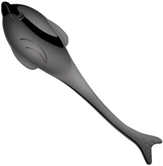 1 PC Kleurrijke Marine Dier Lepel Handvat Ijs Drinken Gereedschap Keuken Gadget Roestvrijstalen Theelepel Servies HX0617 zwart