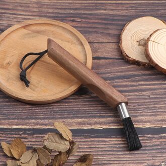 1 Pc Koffiemolen Borstel Met Natuurlijke Haren Lanyard Koffiezetapparaat Borstel