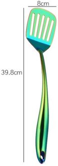 1 pc Kookgerei Kleurrijke Rvs Keuken Koken Gereedschap Spatel Koekenpan Spade Soep Lepel Kookgerei Keukengerei