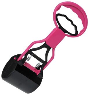 1 Pc Lange Handvat Draagbare Vouwen Hond Clip Afval Clean Pick Up Schop Kak Verwijdering Pooper Scooper roze