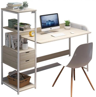 1 Pc Laptop Table Household Table Desk Multifunctional Laptop Desk for Home Bedroom Wood Color (No Stool)