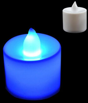 1 Pc Led Kaars Multicolor Lamp Simulatie Kleurrijke Vlam Thee Licht Thuis Bruiloft Verjaardag Party Lamp Decoratie Blauw