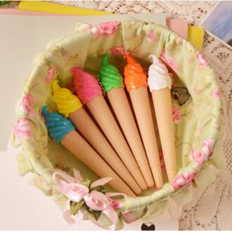 1 PC Leuke Creatieve Ijs Pen Kawaii Gel Pen Caneta Materiaal Escolar Briefpapier Kantoor Schoolbenodigdheden Willekeurige kleur