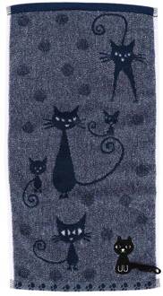 1 Pc Leuke Kitten Cartoon Kat Patroon Katoen Zachte Kinderen kinderen Handdoek Verpleging Huishoudelijke Gezicht Handdoek Water Absorberende blauw