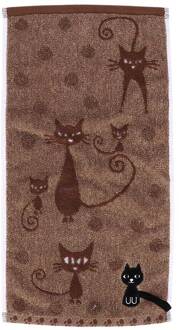 1 Pc Leuke Kitten Cartoon Kat Patroon Katoen Zachte Kinderen kinderen Handdoek Verpleging Huishoudelijke Gezicht Handdoek Water Absorberende bruin