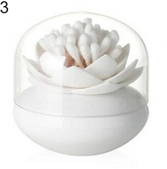 1 Pc Lotus Home Decor 4 Kleuren Tandenstoker Wattenstaafje Wattenstaafje Houder Opslag Wattenstaafje Box Tandenstoker Houder Container Living kamer wit