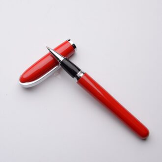 1 PC Luxe Full Metal Balpen Zilver Plating Gel Pen Zakelijk Schrijven Ondertekening School Kantoorbenodigdheden 516 516 roller pen rood
