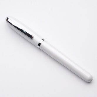 1 PC Luxe Full Metal Balpen Zilver Plating Gel Pen Zakelijk Schrijven Ondertekening School Kantoorbenodigdheden 516 516 roller pen wit