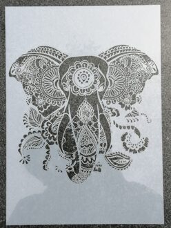 1 Pc Maat A4 A3 A2 Olifant Diy Gelaagdheid Mandala Stencils Muur Schilderen Plakboek Kleuring Embossing Album Decoratieve Template Size A3 - 42x29.7 cm