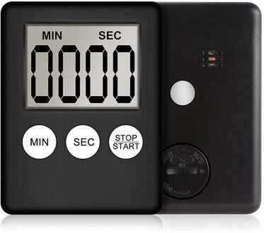 1 Pc Magnetische Mini 8 Kleuren Digital Screen Kookwekker Vierkante Countdown Alarm Magneet Klok Slaap Stopwatch Klok Timer Gereedschap zwart