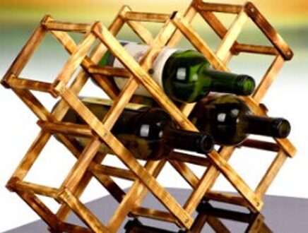 1 PC Massief Houten Opvouwbare Wijn Rekken Opvouwbare Wijn Stand Houten Wijn Houder Wijn Rekken Keuken Bar Display Plank EJB 2043 Roze