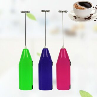 1 Pc Melk Drinken Koffie Whisk Mixer Elektrische Eiklopper Frother Foamer Mini Handvat Stirrer Praktische Keuken Koken Tool groen