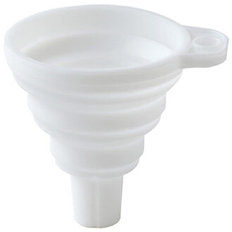 1 pc Mini Opvouwbare Trechter Portable Silicone Inklapbare Stijl Trechter Hopper Keuken Koken Gereedschap wit