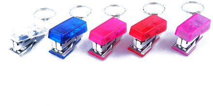 1 PC Mini Praktische Transparante Effen Nietmachine Papier Nieten Naald Nietmachine Student Binding Tool Briefpapier Kantoorbenodigdheden