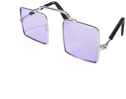 1 Pc Mooie Metalen Puppy Huisdier Kleine Hond Kat Bril Eyewear Zonnebril Foto Props Accessoires 8*7*3 Cm paars