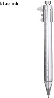1 Pc Multifunctionele 0.5Mm Balpen Vernier Kaliber Roller Pen Meten Schaal Heerser Pen Schrijven Instrument levert blauw ink