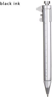 1 Pc Multifunctionele 0.5Mm Balpen Vernier Kaliber Roller Pen Meten Schaal Heerser Pen Schrijven Instrument levert zwart ink