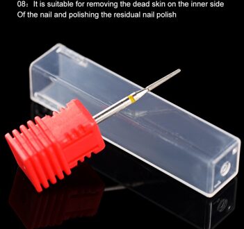 1 Pc Nail Boor Nail Carbite Slijpen Hoofd Elektrische Nail Mills Cutter Voor Nail Boor Machine Nail Art Tool nagel Polijsten 08