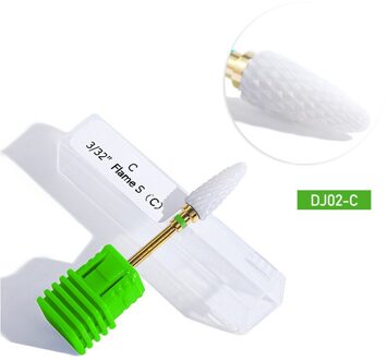 1 PC Nail Cone Tip Keramische Boren Elektrische Cuticle Schoon Rotary Voor Manicure Pedicure Slijpen Hoofd Sander Tool TSLM2 DJ02-C