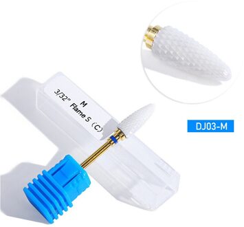 1 PC Nail Cone Tip Keramische Boren Elektrische Cuticle Schoon Rotary Voor Manicure Pedicure Slijpen Hoofd Sander Tool TSLM2 DJ03-M