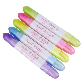 1 Pc Nail Polish Corrector Pen Verwijder Fouten Manicure Artikelen Correctie Potlood Nail Art Tool Willekeurige Kleur