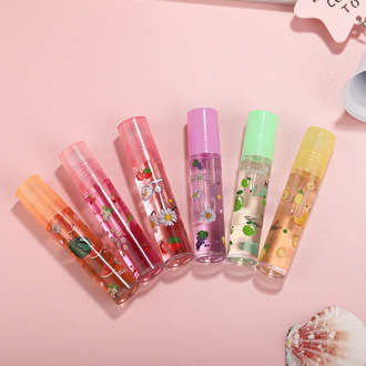 1 pc New Crystal Shimmer Lip Gloss Transparent Shiny Roller Ball Lip Glaze Moisturizing Liquid Lip Oil Make Up Tool Random
