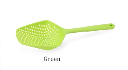 1 Pc No-Stok Plastic Afvoer Schop Theepot Water Lekkende Schop Ijs Schop Vissen Hek Colanders Keuken Gadget Koken tool groen