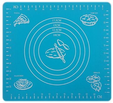 1 Pc Non-stick Siliconen Mat Rolling Deeg Liner Pad Gebak Cake Bakvormen Pasta Meel Tafel Vel Keuken Gereedschap blauw