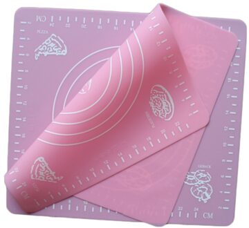 1 Pc Non-stick Siliconen Mat Rolling Deeg Liner Pad Gebak Cake Bakvormen Pasta Meel Tafel Vel Keuken Gereedschap roze