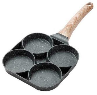 1 Pc Omelet Pan 4 Gat Gebakken Ei Burger Pan Omeletten Sandwiches Pannenkoeken Non-stick Kookgerei Geschikt Gasfornuis inductie Kookplaat