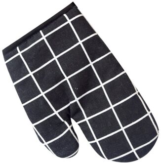 1 PC Oven Glove Heatproof Magnetron Mitten Isolatie Pad Keuken Bakken Koken Verdikte Handschoen Insulated antislip zwart