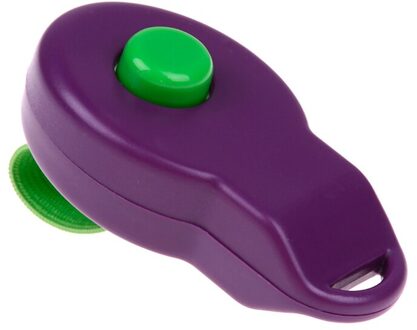 1 Pc Pet Trainer Hond Opleiding Hond Clicker Verstelbare Sound Sleutelhanger En Polsband Doggy Trein Klik Paars