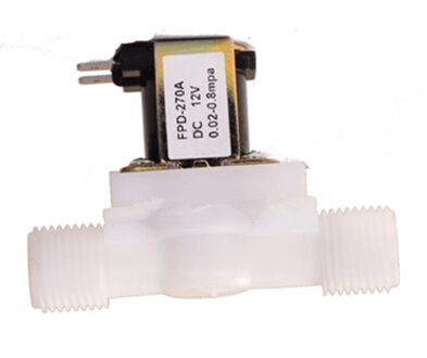 1 Pc Plastic 12V 24V 220V Elektrische Magnetische Water Regelklep Magneetventiel Schakelaar Normaal Gesloten 1/2'' DC-24V