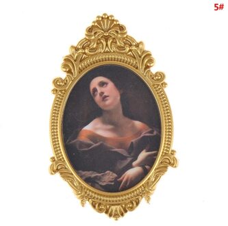 1 Pc Plastic 35*60Mm 1:12 Dollhouse Miniatuur Foto 'S Schilderen Muurschildering Muur Foto Poppenhuis Decor