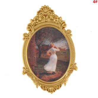 1 Pc Plastic 35*60Mm 1:12 Dollhouse Miniatuur Foto 'S Schilderen Muurschildering Muur Foto Poppenhuis Decor