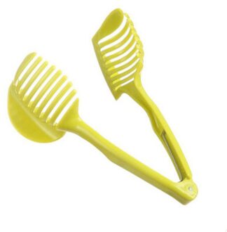 1 Pc Plastic Groene Handleiding Snijmachines Tomaat Slicer Fruit Cutter Tomaat Citroen Cutter Assistent Koken Holder Keuken Tool