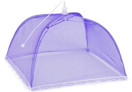1 Pc Pop Up Mesh Screen Voedsel Covers Grote Pop-Up Mesh Screen Beschermen Voedsel Cover Tent Dome Net paraplu Picknick Voedsel Protector paars