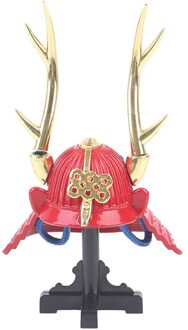 1 Pc Poppenhuis Miniatuur Middeleeuwse Helm Ridder Hoed Gladiator Helm Speelgoed Accessoires Rood