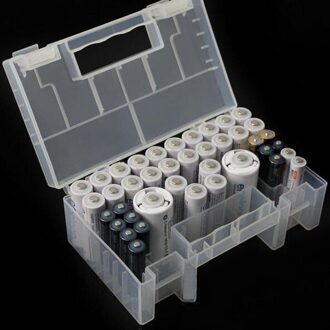 1 pc Portable Hard Plastic Batterirs Case Clear white AA AAA C Batterij Gezonde Opbergdoos Houder Organiser Voor Thuis kantoor