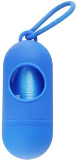 1 Pc Praktische Hond Afval Kak Tas Dispenser Afval Garbage Houder Dispensers Kak Tassen Set Huisdieren Honden Prullenbak Cleaning levert Blauw